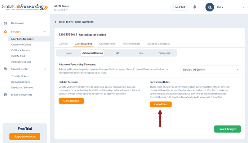 sequential advanced routing