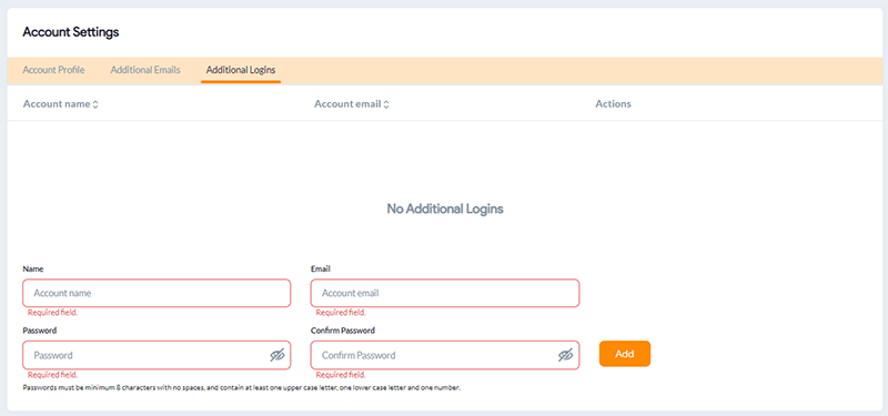 How to Create Additional Logins in the Control Panel