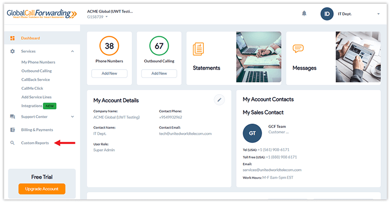 custom reports