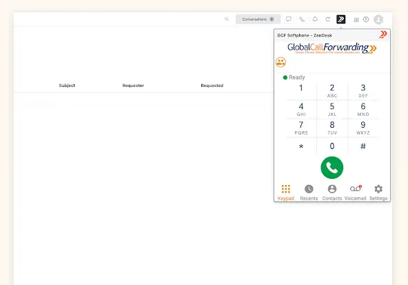 softphone from within Zendesk