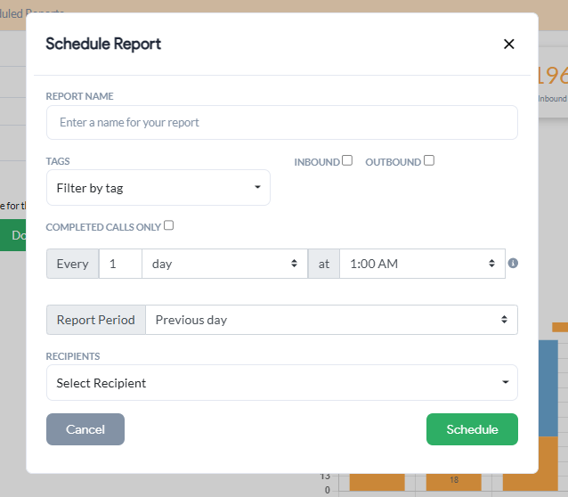 schedule custom reports