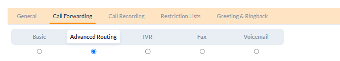 advanced routing tab