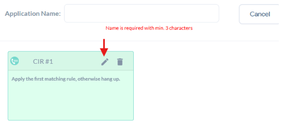 name the application