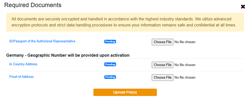 upload documents options