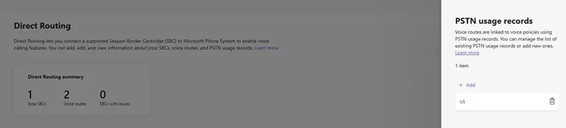 apply pstn usage