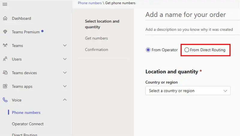 from direct routing