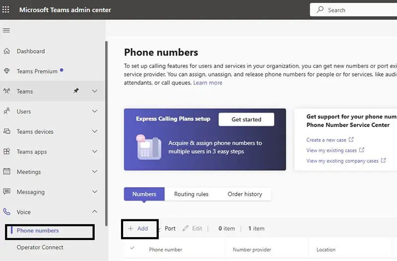 add phone numbers