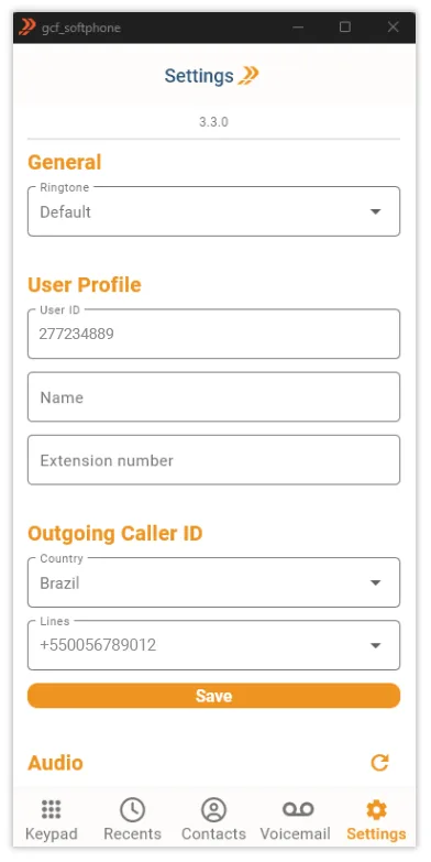 softphone setting