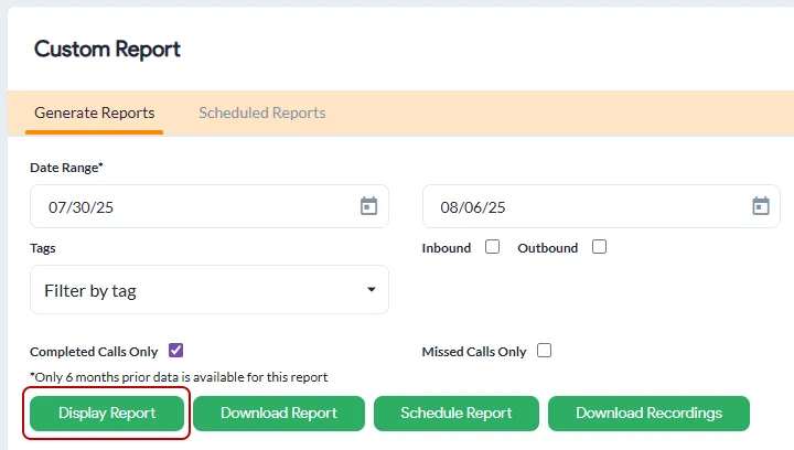 display reports