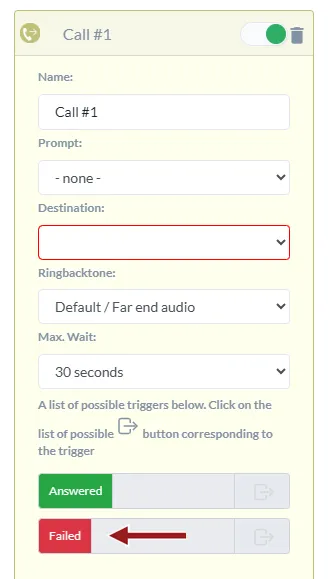 ivr failed option