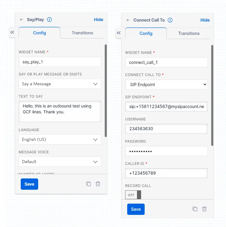 sayplay and connect to