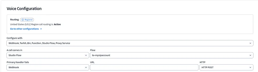 voice configuration