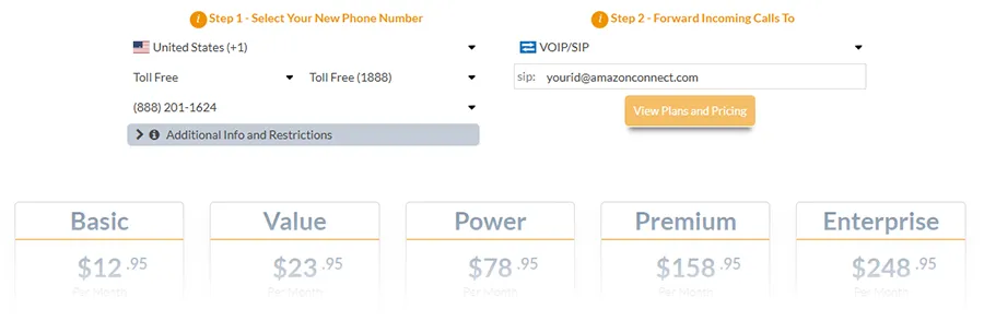 amazon connect plan