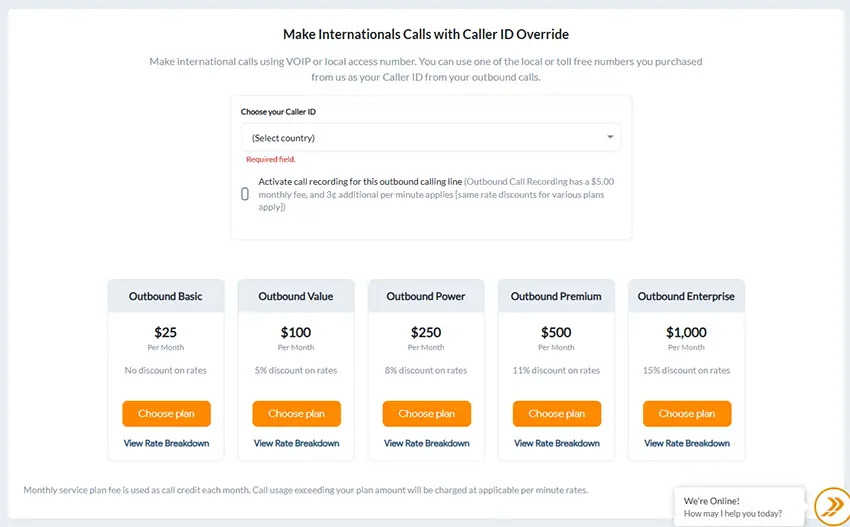 add new outbound calling